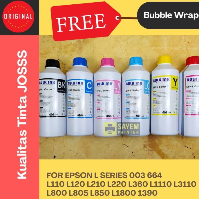 langsung order saja] Tinta Epson 1 Liter Bulk Ink 003 664 Suport Original