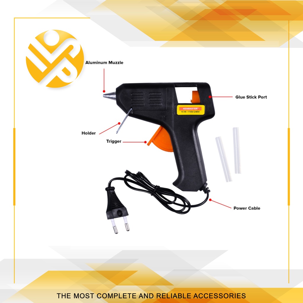 Glue Gun Listrik / Lem Tembak / Alat Tembak Lem / Lem Bakar