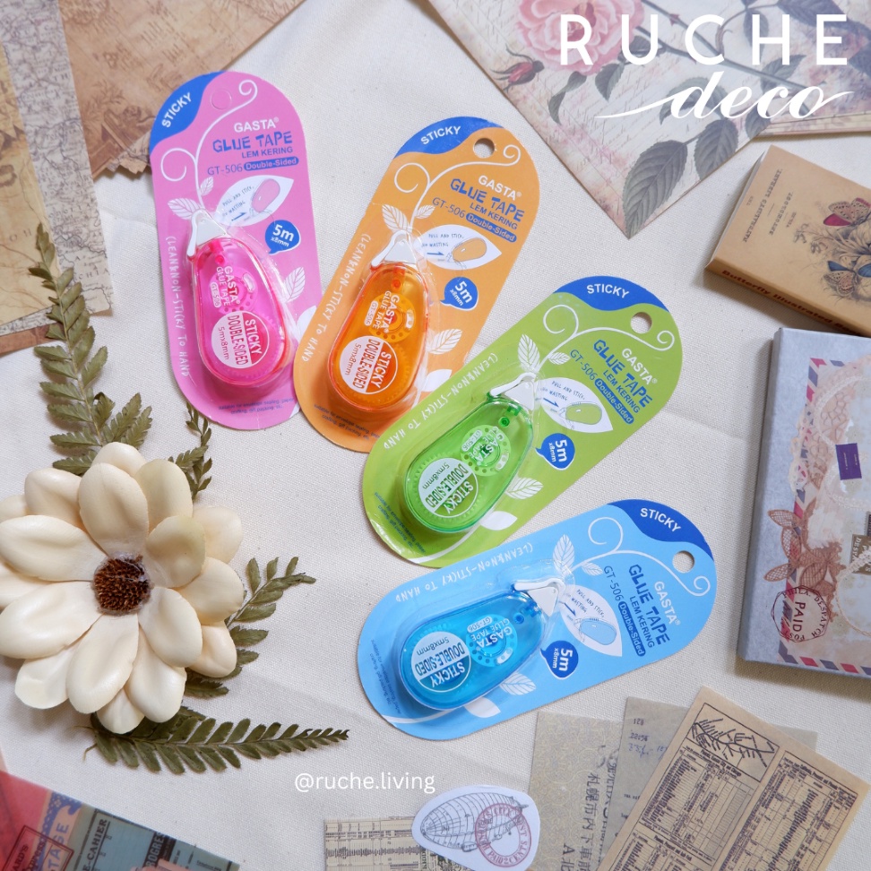 

RUCHE DECO - Lem Kering Roll/ Lem Kertas/ Glue Tape/ Lem Kertas Kering Roll