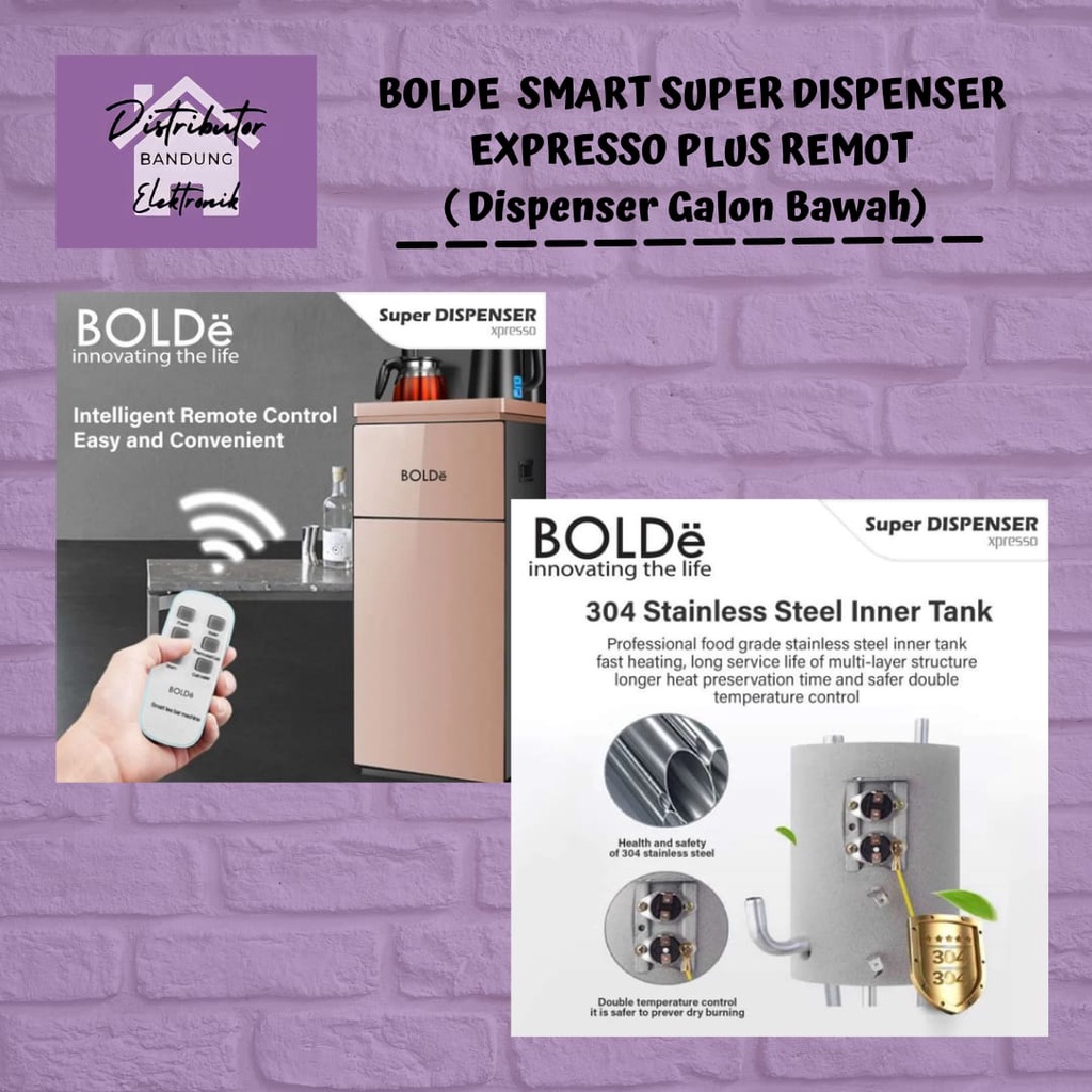 BOLDE SMART DISPENSER GALON BAWAH PLUS REMOTE