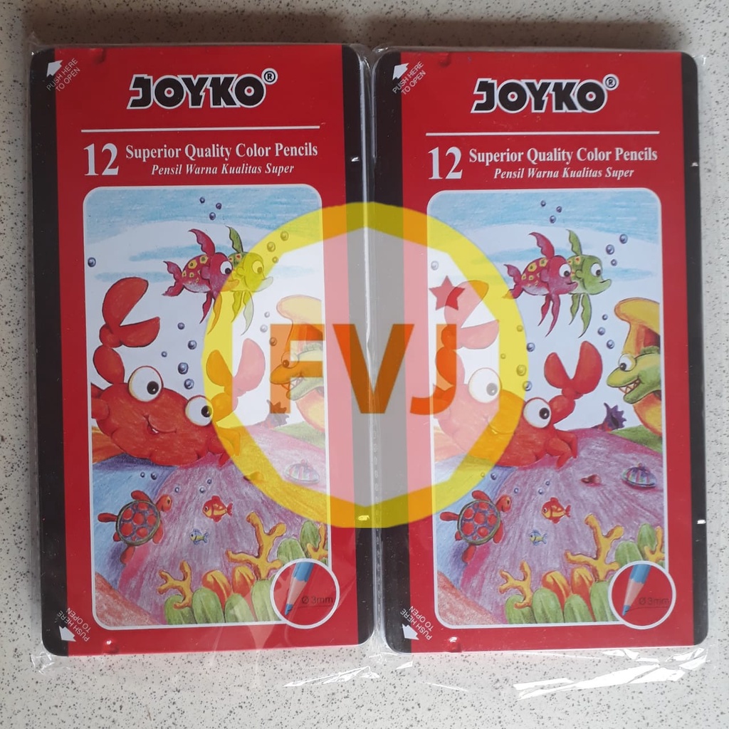 

pensil warna joyko 12 warna kaleng CP-12TC premium tin