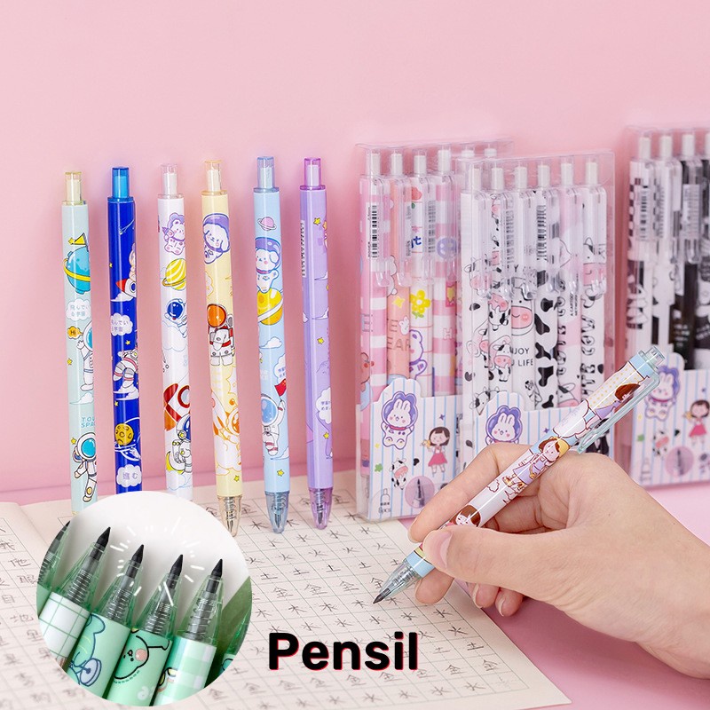 

Eternal pencil premium mekanik motif lucu kartun Mechanic pencil tanpa batas tidak perlu diasah lagi Pensil eternal abadi tak bisa habis tanpa rautan untuk alat tulis anak sekolah kantor pelajar