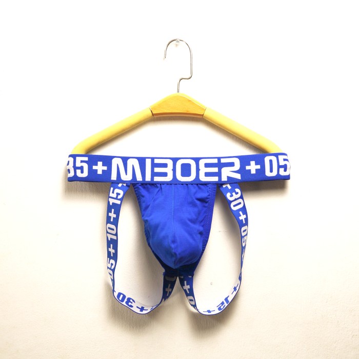MIBOER MEN JOCKSTRAP PRIA CELANA DALAM OLAHRAGA PRIA BLUE MB384B HIGHT QUALITY 