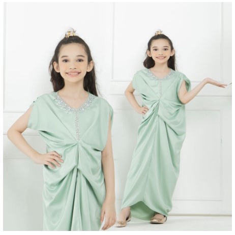 Dress muslim anak remaja / Kaftan TRIANA KID / Kaftan anak abg tanggung/ gamis lebaran anak / KAFTAN