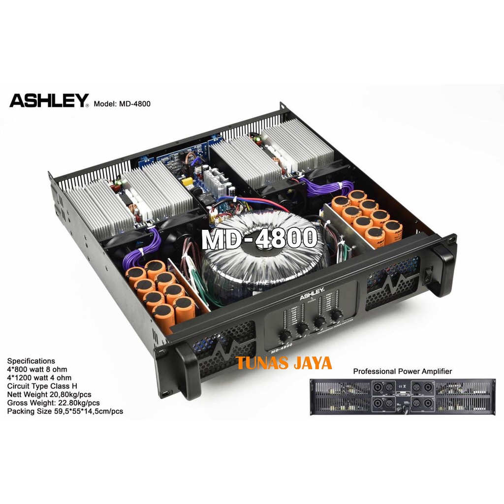 power ampilifier ashley MD4800 Power Ashley MD 4800 original