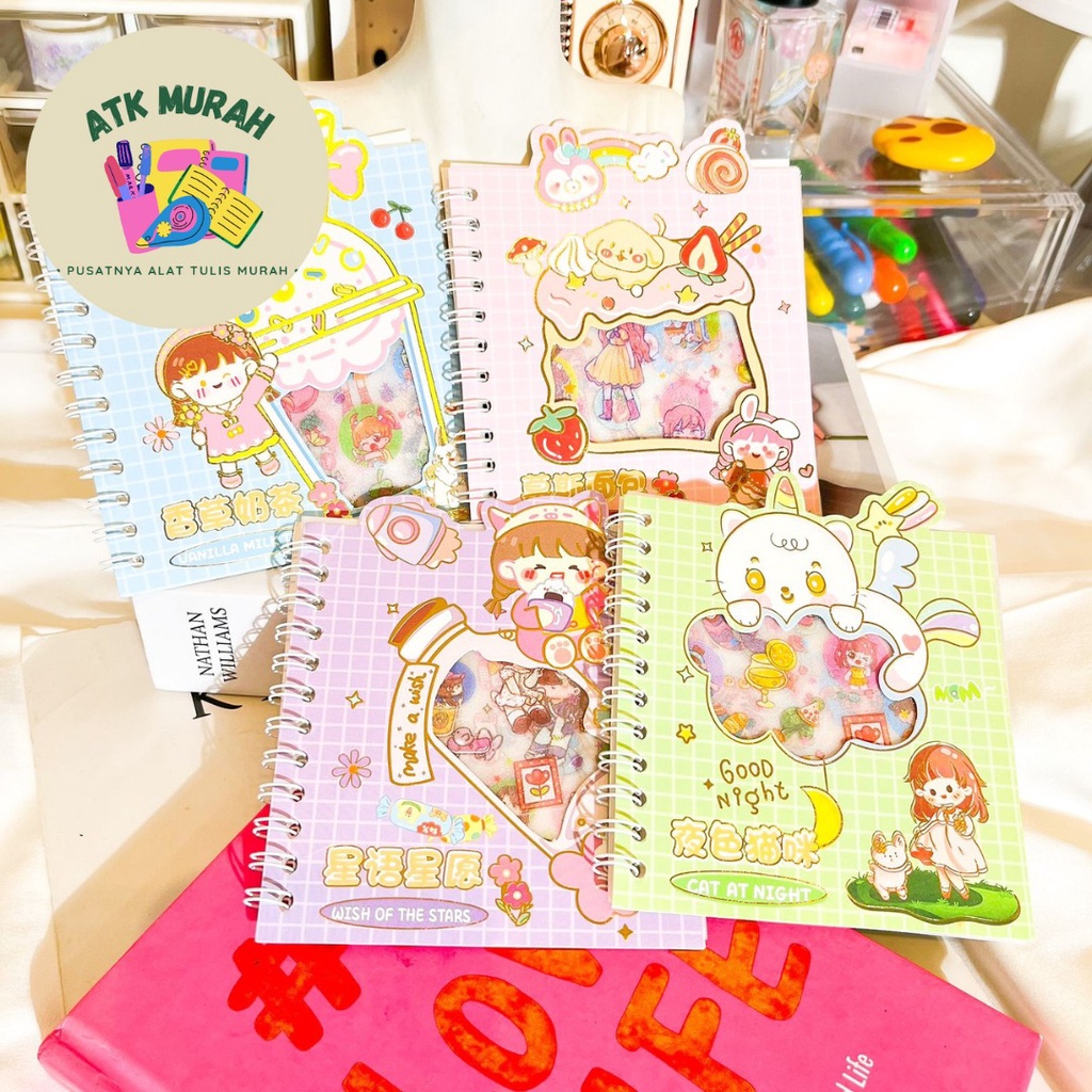 

buku spiral stiker XTQ-GDK kecil SENMU LUCU BENING MOMO ANTI AIR COD termurah