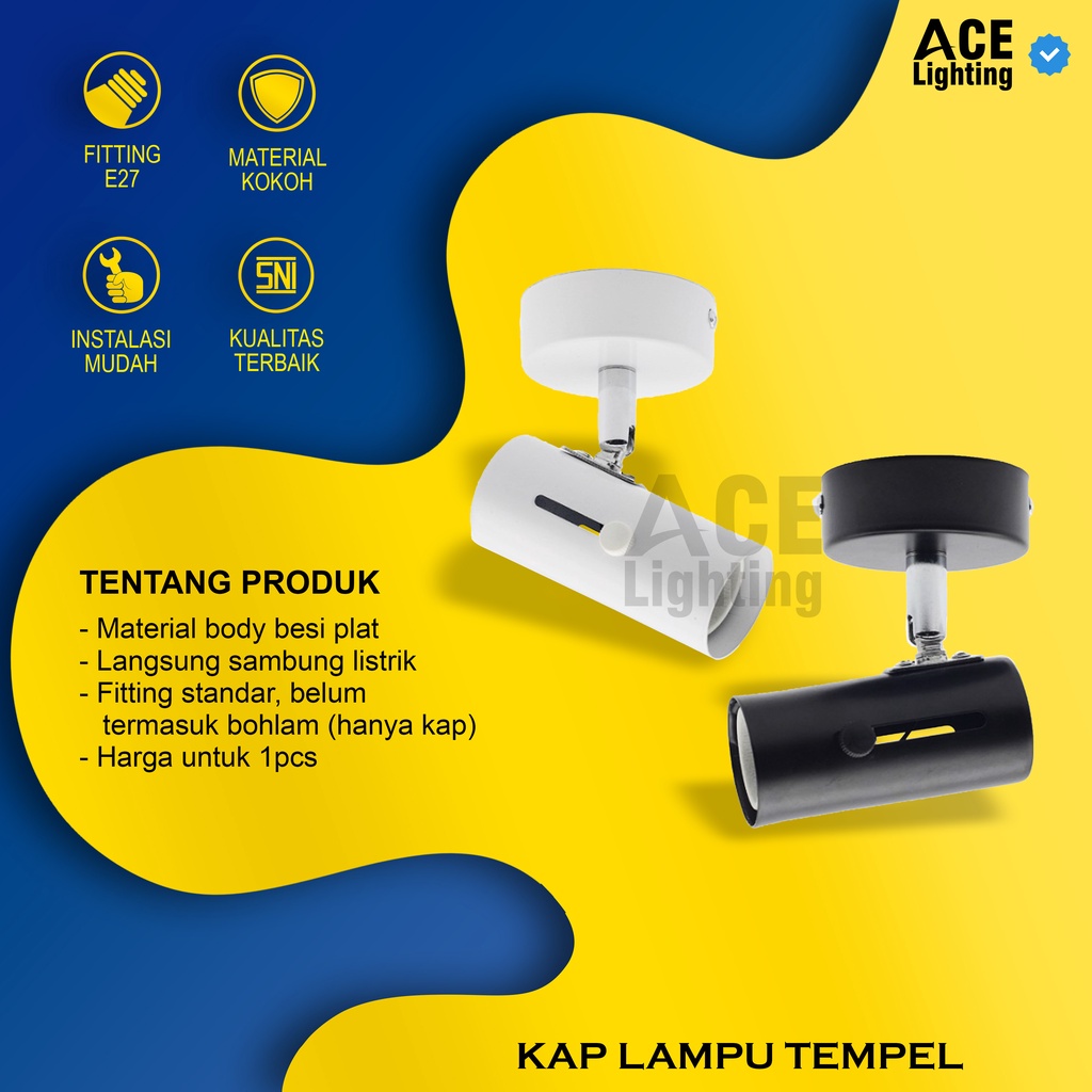 Kap lampu sorot fitting e27 plafon