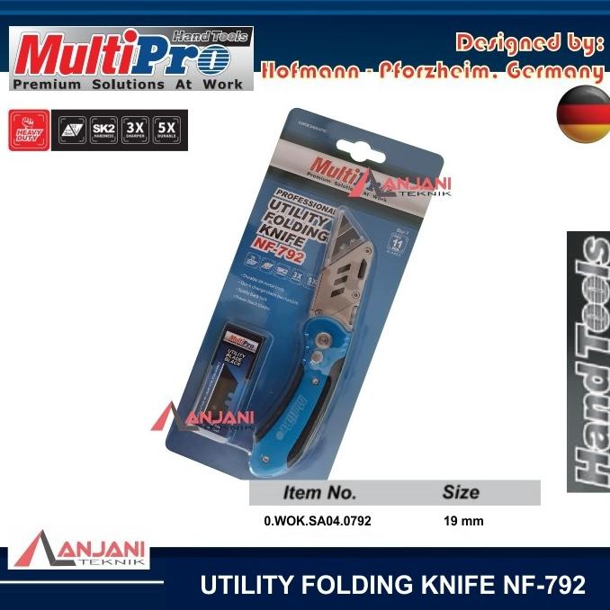 

MULTIPRO PISAU CUTTER LIPAT NF-792 19 mm CUTER UTILITY FOLDING KNIFE HOT SALE