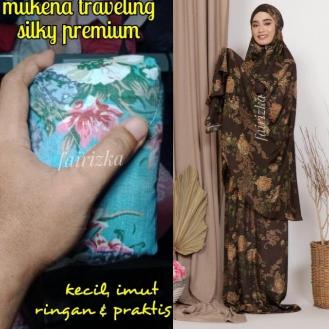 Kecil Imut Ringan Praktis Mukena Traveling katun silk
