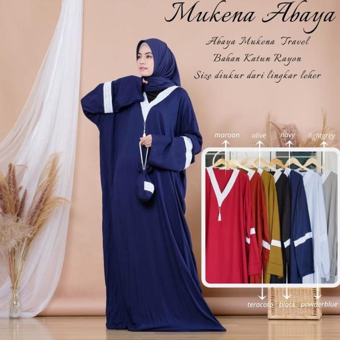 ABAYA MUKENA TRAVEL - MUKENA ABAYA BAHAN KATUN RAYON PREMIUM
