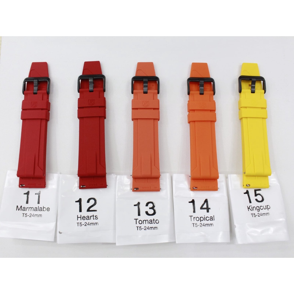 STRAP T5 UKURAN 24 /RUBBER STRAP T5 KARET ORIGINAL/STRAP JAM TANGAN T5 KARET/STRAP KARET JAM TANGAN/