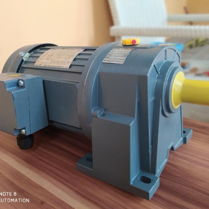 Paket Motor Induksi Ac 3 Phase 1 Hp+Gearbox+Inverter Input 1 / 3 Phase