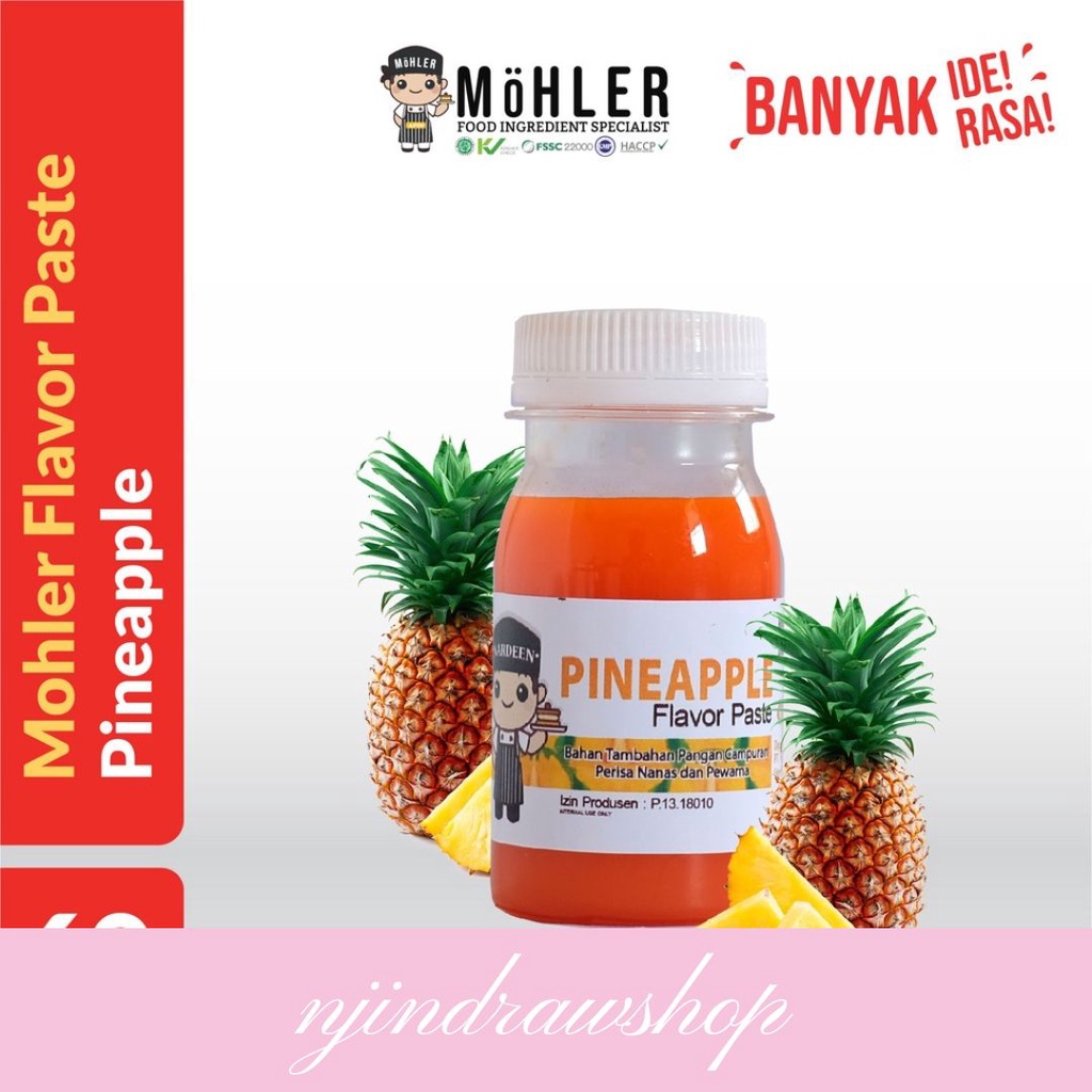 

Pasta Mohler / Pasta Makanan Minuman / Perasa Minuman / Pewarna Makanan / Pasta Mohler Rasa Nanas/Pineaaple 60gr