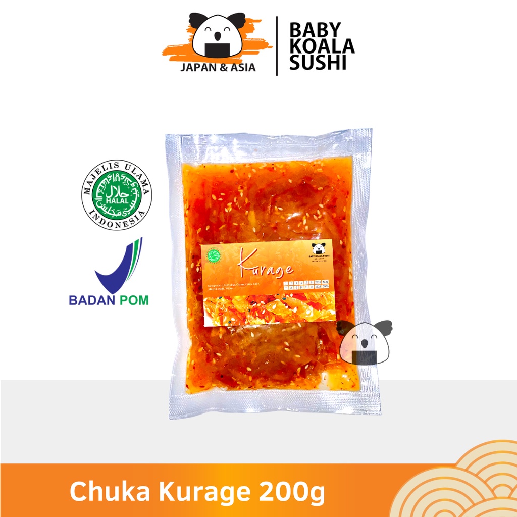 CHUKA KURAGE Salad Ubur-Ubur 200 g | Jelly Fish Seasoned Salad Frozen