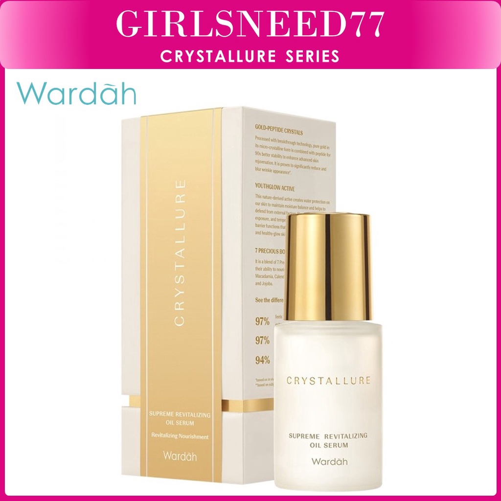 Crystallure by Wardah Supreme Revitalizing Oil Serum 30 ml - Pelembab Wajah Mengandung 7 botanical oil