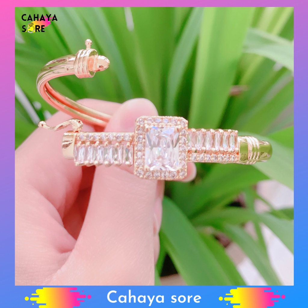 Gelang Xuping Gold Gelang Tangan Dewasa Bangle Permata G20