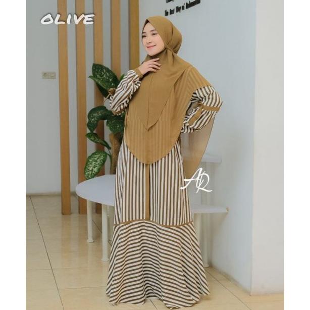 Belinda Gamis Salur Set Syari Bergo By Ar Original