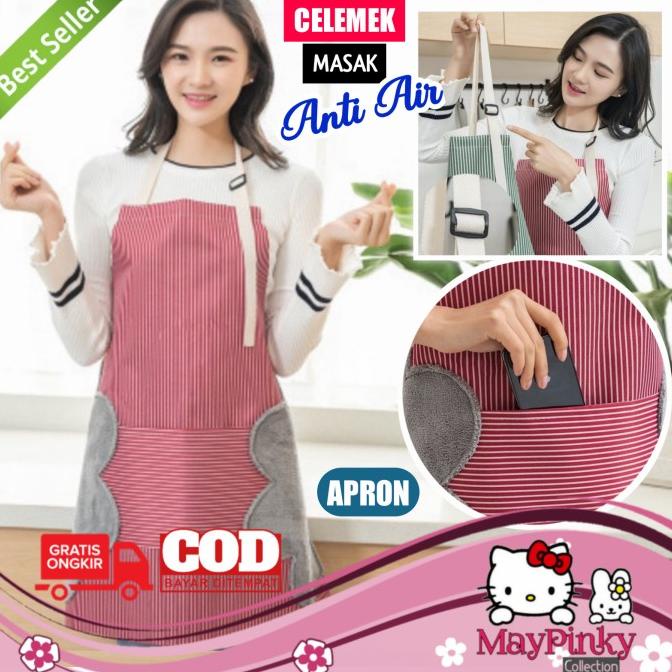 celemek celmek masak dapur kain apron anti air dan minyak waterproof