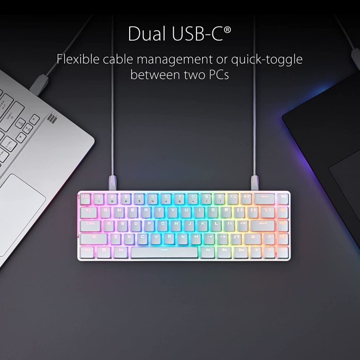 KEYBOARD ASUS ROG FALCHION ACE WHITE (NX/BLUE)