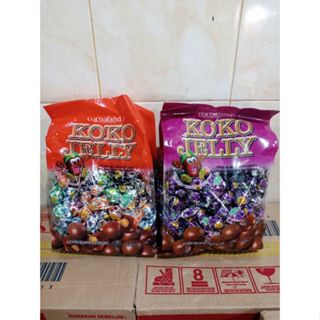 

Koko Jelly Malaysia 750 gr Paket 14 bks Isi Kacang Raisin Kismis - Cokelat