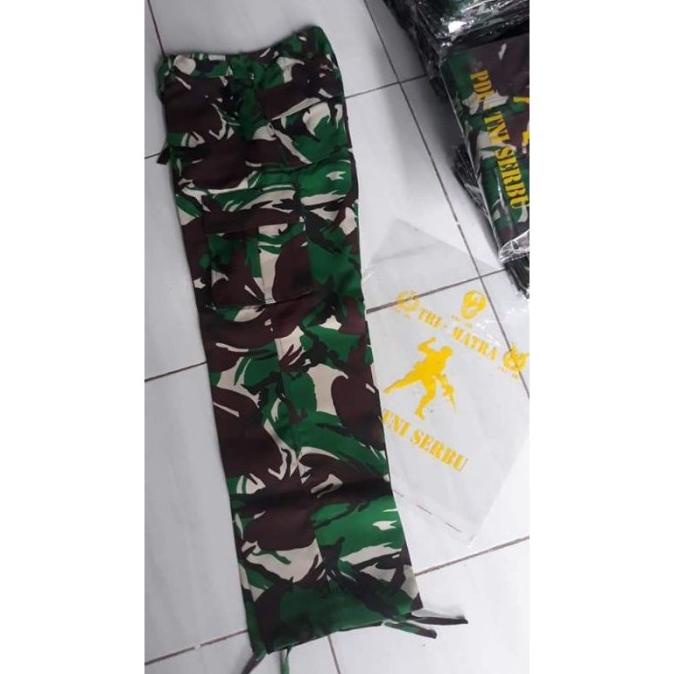 VELBED BAJU / SERAGAM / PAKAIAN PDL LORENG TNI SERBU TRIMATRA VELBED PREMIUM EL09I09A82L