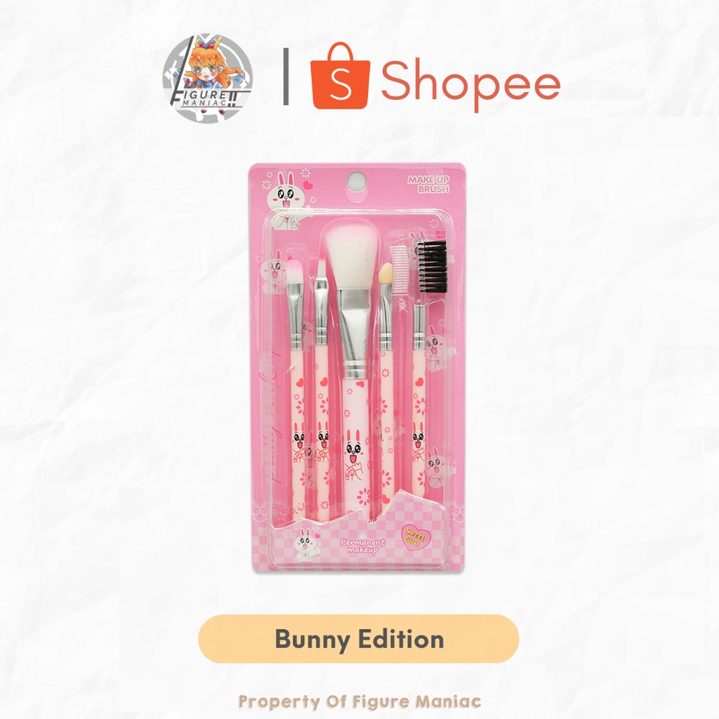 Brush Make UP - Kuas Make Up Motif Set isi 5 Makeup Brush 5 in 1 Set Alat Makeup Lucu Karakter