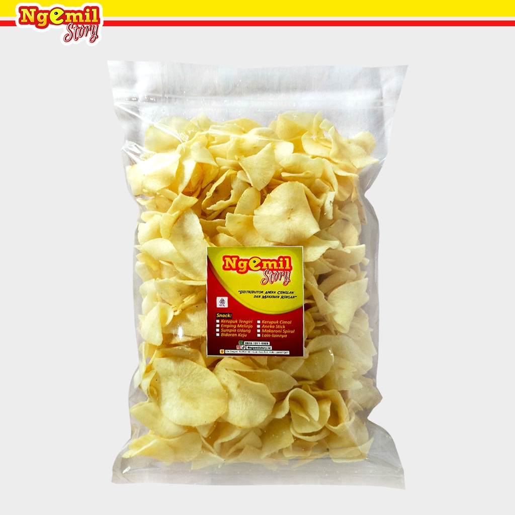 

Keripik Singkong Pohong Putih 300gr - Snack Cemilan Murah - Ngemil Story