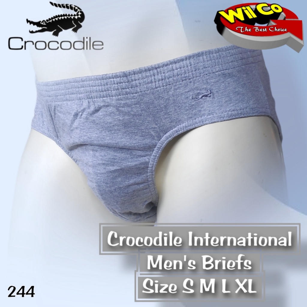 K244T - (DIJUAL PER 1 BOX ISI 3 Pcs) CELANA DALAM SEGITIGA PRIA CROCODILE SIZE S - XL