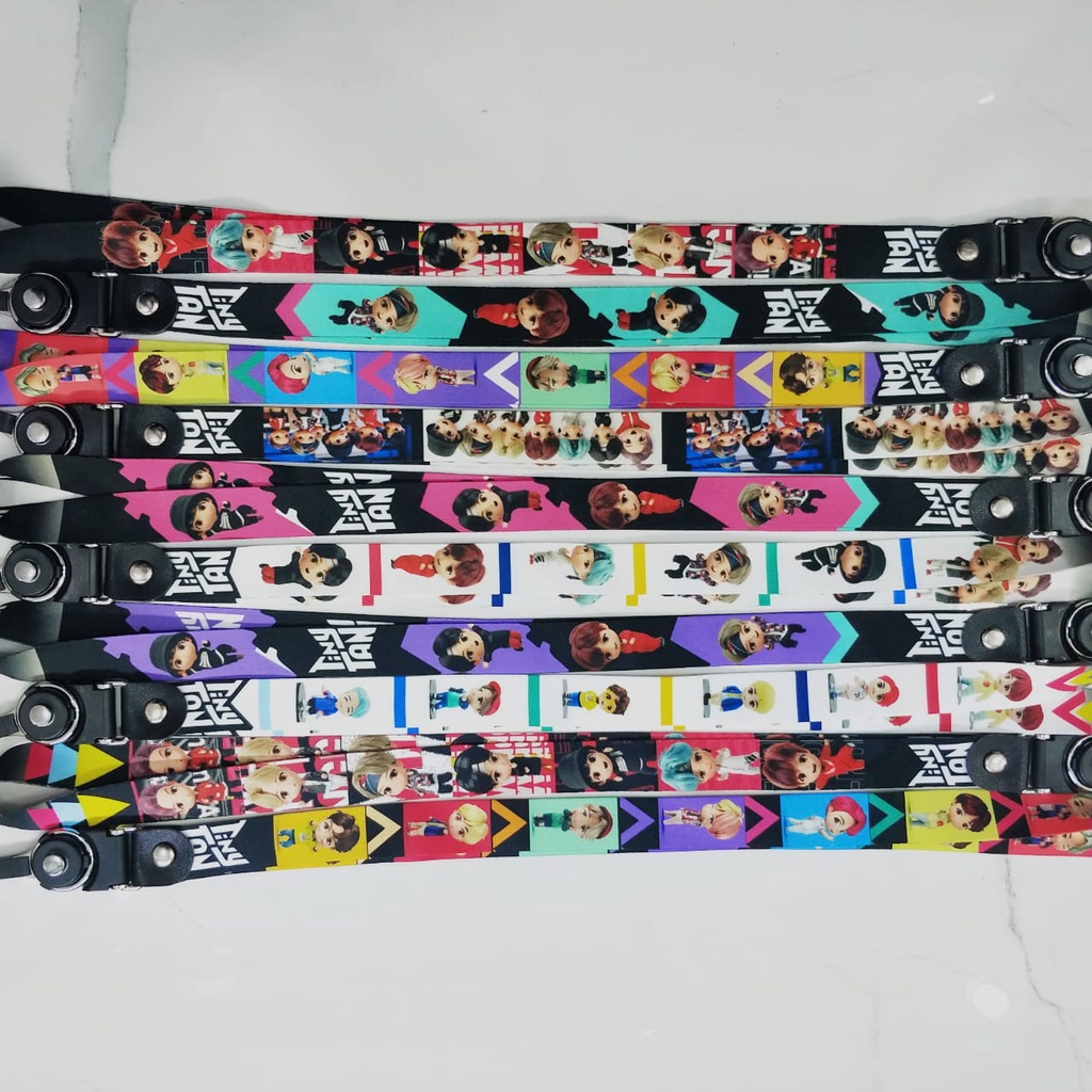Tali HP Lanyard ID Card Gantungan Tali Id Card Stopper karakter min i on TINY TAN dll