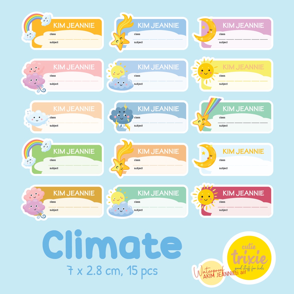 

STICKER LABEL BUKU MATA PELAJARAN / MAPEL ANAK CLIMATE