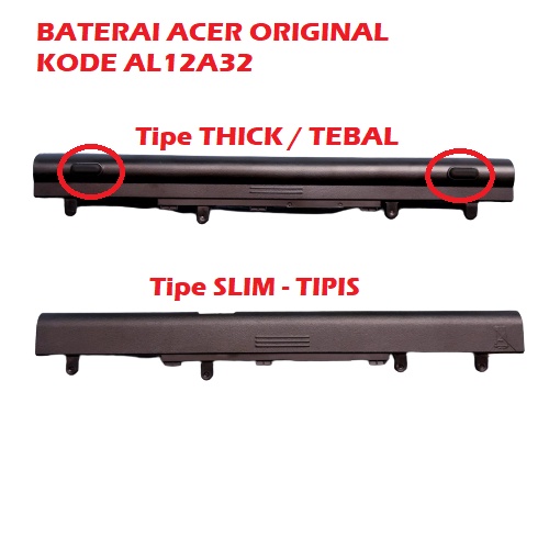 BATERAI ACER ASPIRE AL12A32 E1-432 ES1-431 V5-431 V5-431G E1-470G E1-410 V5-471 V5-471G ES1-411 E1-472 ORIGINAL