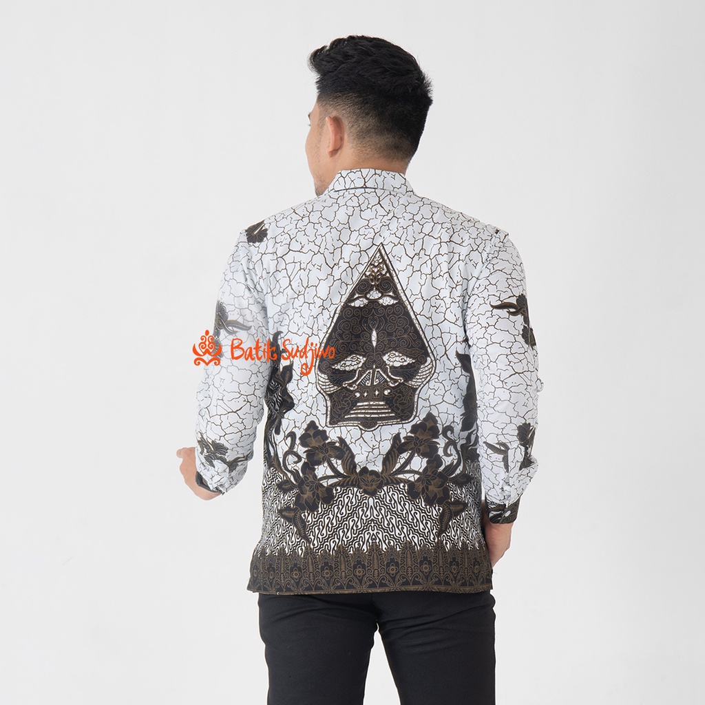 SUDJIWOBATIK 1131 Hem Kemeja Batik Pria Cowok Laki Laki Lengan Panjang Premium Lapis Furing Solo Laweyan Original