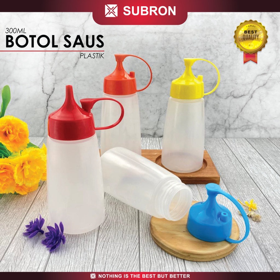 Botol Saus / Kecap 300ml Plastik - SUBRON 12OZ