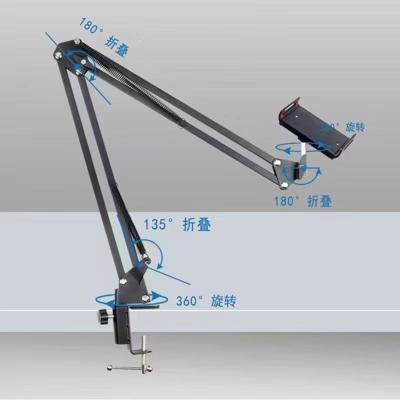 Gooseneck Tablet Holder Buat Meja Kantor live Streaming Multi Fungsi