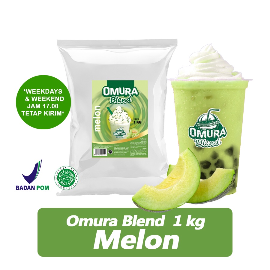 

[Ready Stock]Cod OMURA Blend Bubuk Minuman Rasa Melon Powder Drink 1 Kg Omura Powder