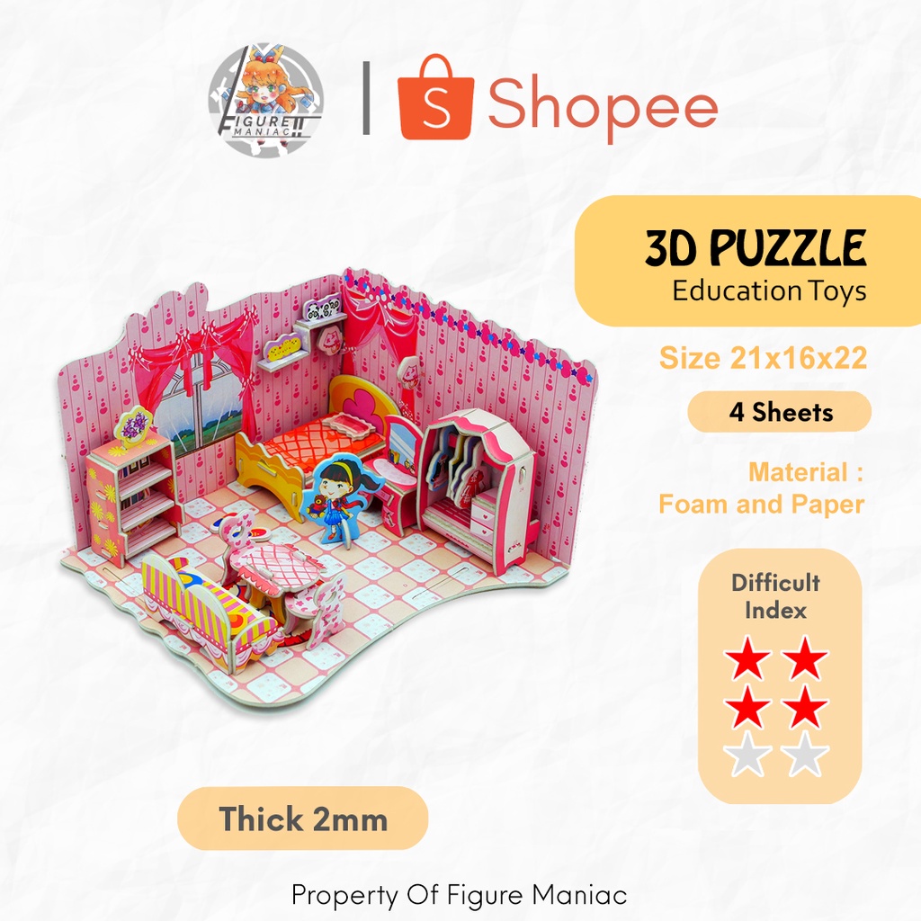 Figure Maniac - Mainan anak puzzle 3D mainan anak Edukatif Mainan Puzzle Puzle anak Mainan Anak Murah