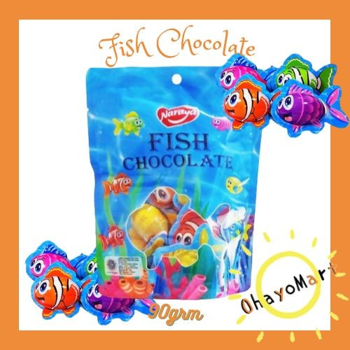 Naraya Fish Chocolate mini / Cokelat Bentuk ikan / Choco Fish 90grm