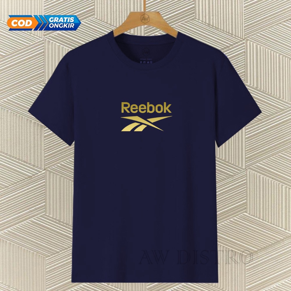 COD Baju Kaos Distro Rbk Tex Gold Premium Quality Lengan Pendek