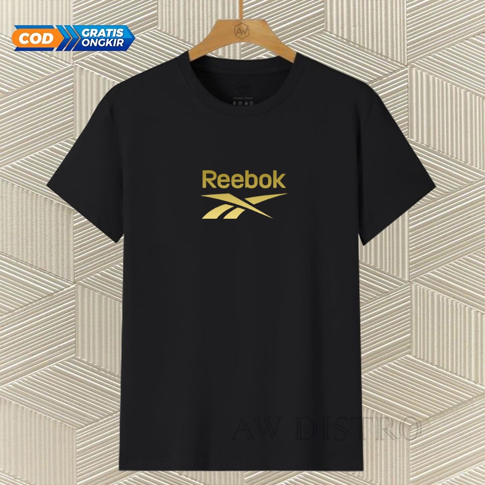 COD Baju Kaos Distro Rbk Tex Gold Premium Quality Lengan Pendek