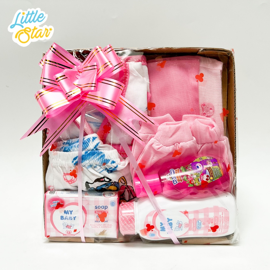 Paket B Parsel Bayi Baru Lahir Kado Hampers Newborn Baby Gift Set Hadiah Pakaian Setelan Anak Unisex