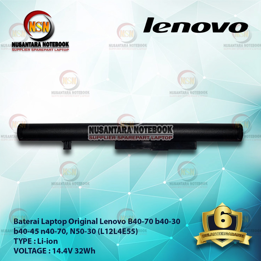 Baterai Original Laptop Lenovo B40-70 b40-30 b40-45 n40-70, N50-30 L12L4E55 Original