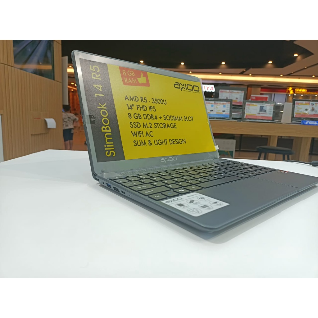 Laptop Murah AXIOO SLIMBOOK 14 S1 AMD RYZEN 5 3500U 16GB 512GB SSD FHD IPS WINDOWS 10 ORI