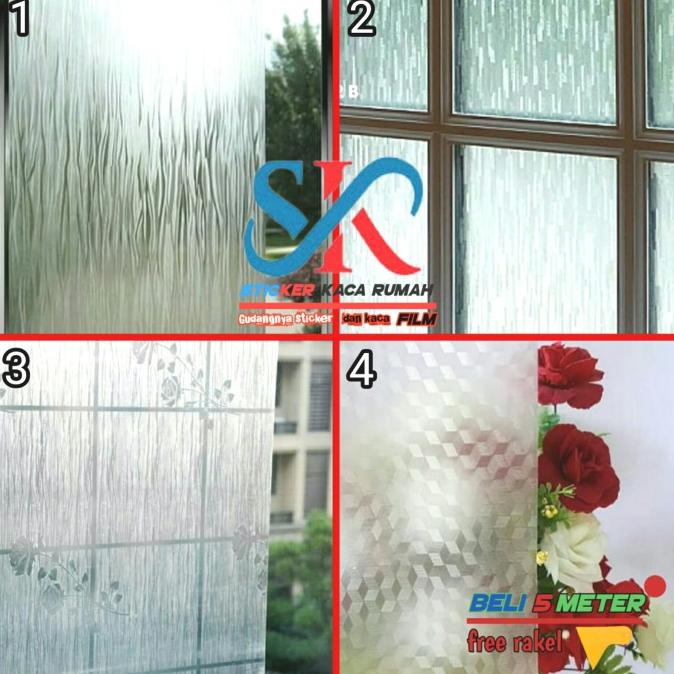 STICKER KACA/ KACA FILM MOTIF AIR/ SANBLAS MOTIF