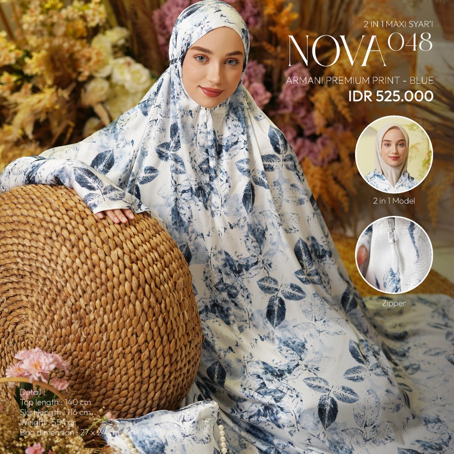 Mukenah tatuis NOVA 048 mukena wanita dewasa bahan adem