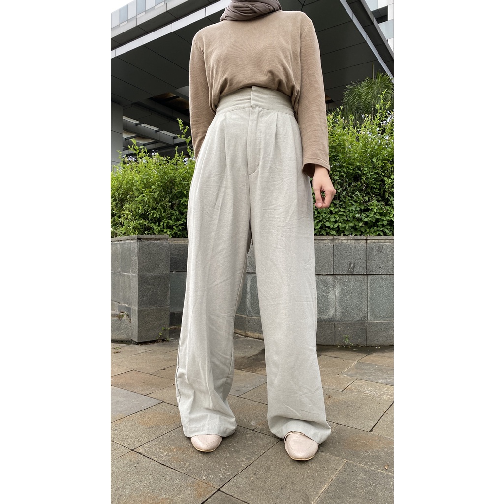 Kulot Linen Highwaist - Cullote Pants