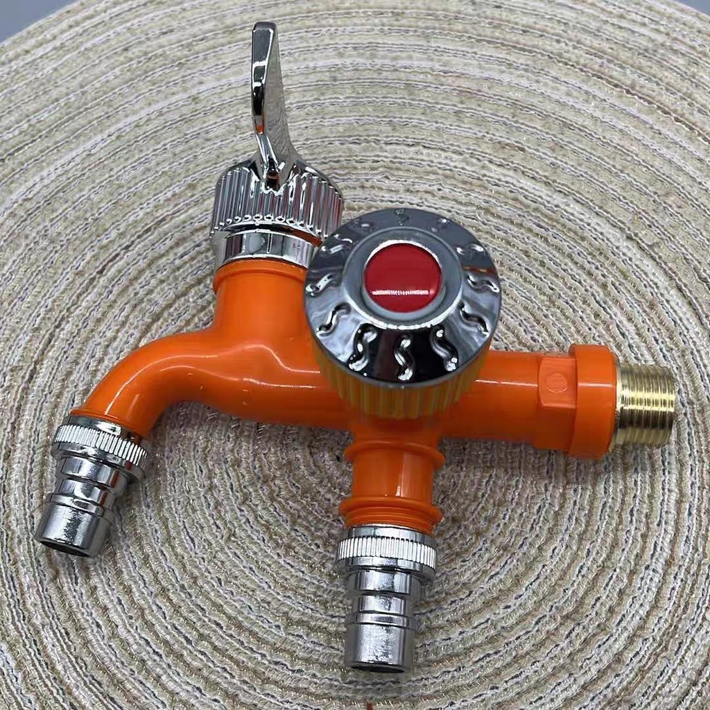 Keran Cabang Shower ABS Kran Air Double Plastik Kamar Mandi Toilet WC