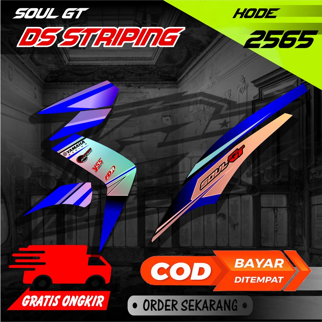 2565 Sticker Striping Motor YAMAHA MIO SOUL GT List Variasi Desain Simpel Elegant Terkeren