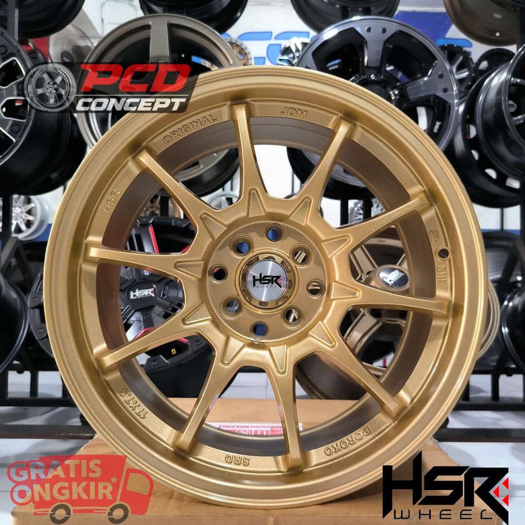 VELG MOBIL TERBARU R17 HSR WHEEL TYPE CE28 R17 PAS BODY VIOS,JAZZ,AVANZA WARNA GOLD