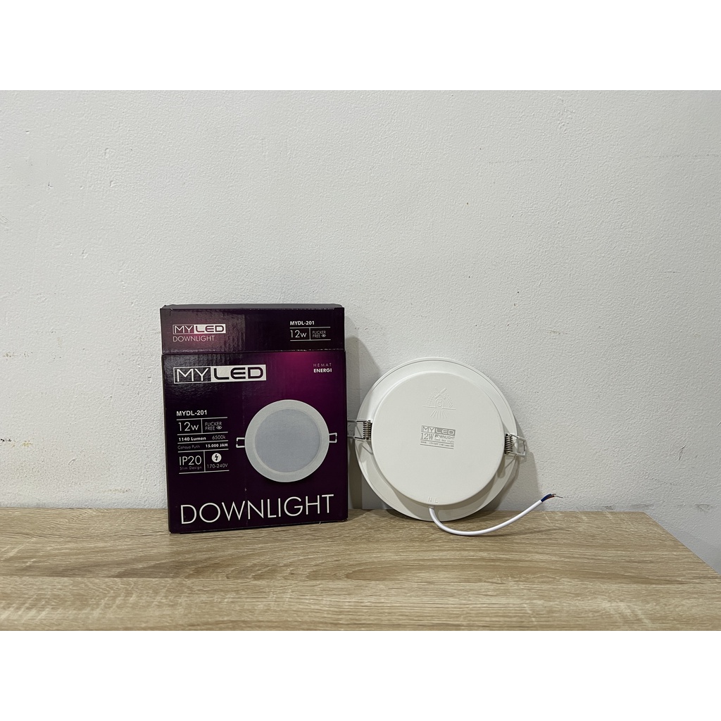 Lampu Downlight Myled 12 Watt 6500K Warna Putih Slim Design 12W