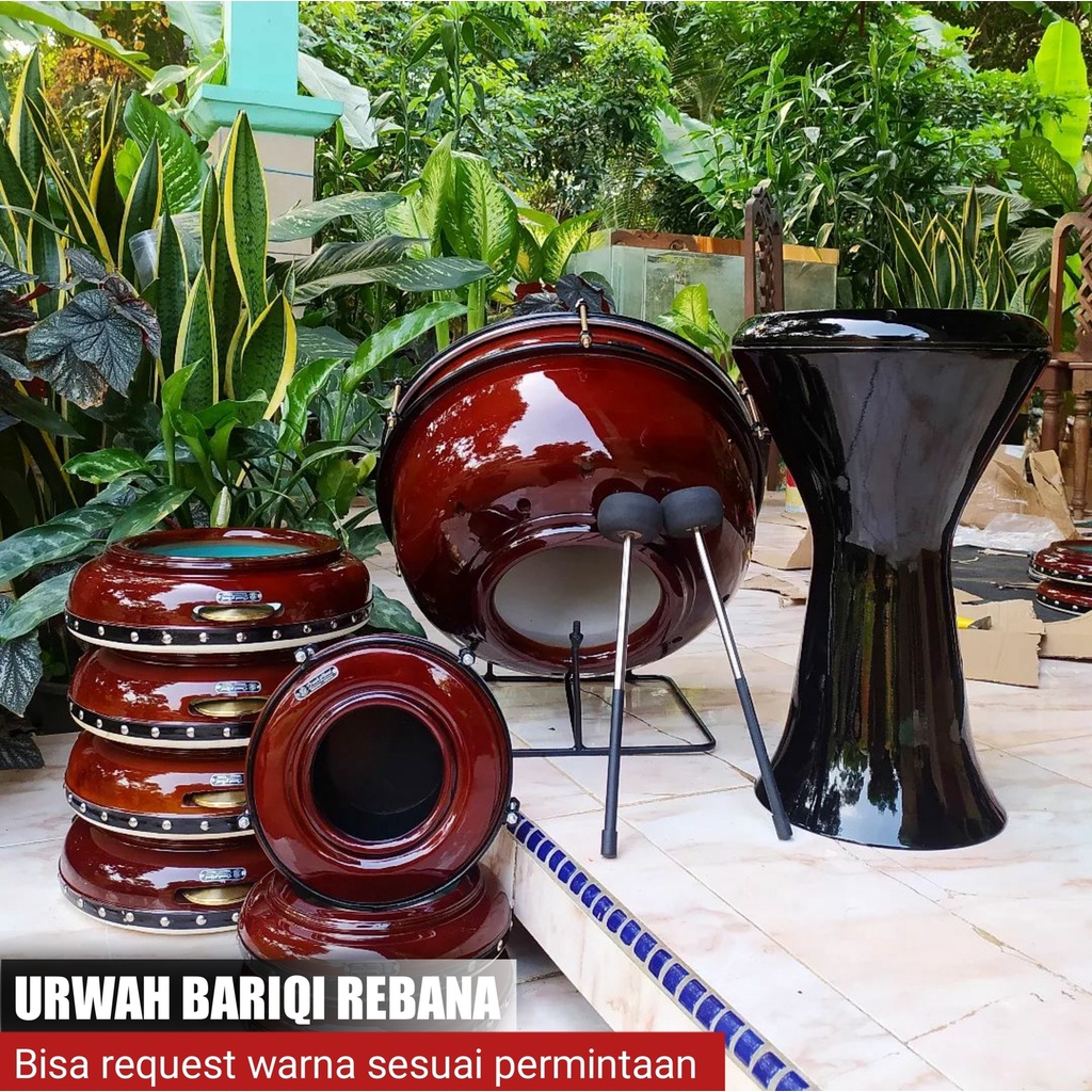 Hadroh polos Jepara - rebana Hadroh polos terlaris - set hadroh polos natural